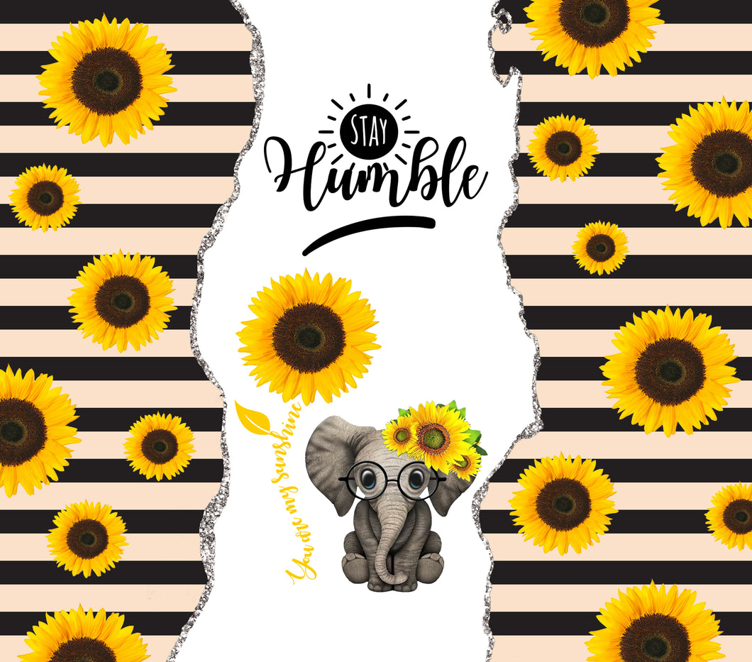 Tumbler wrap (Stay humble/elephant)