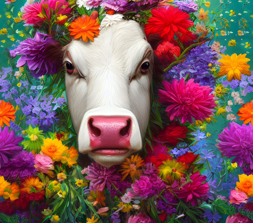 Tumbler wrap (Floral cow - Hereford)
