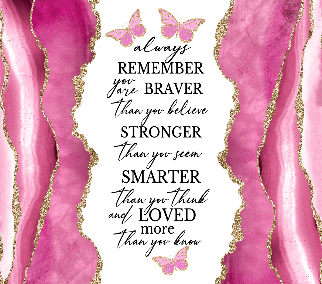 Tumbler wrap (Affirmations - pink)