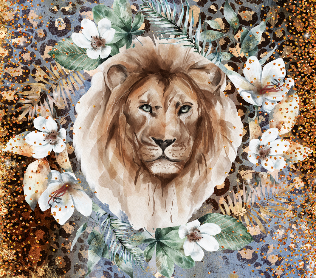 Tumbler wrap (Flowered lion)