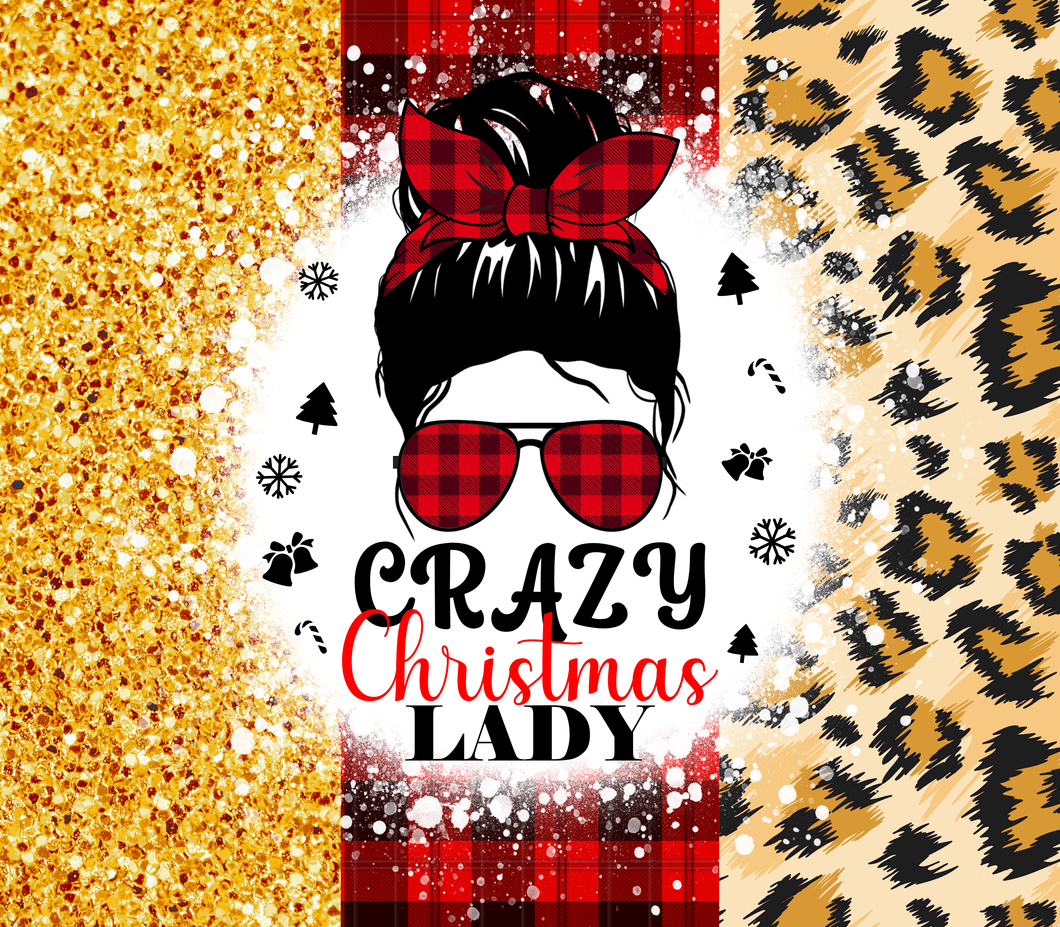Tumbler wrap (Crazy Christmas lady)