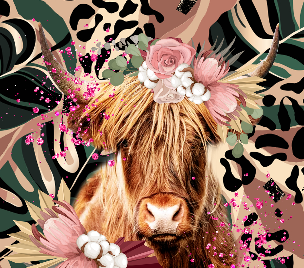 Tumbler wrap (Highland cow - patterns)