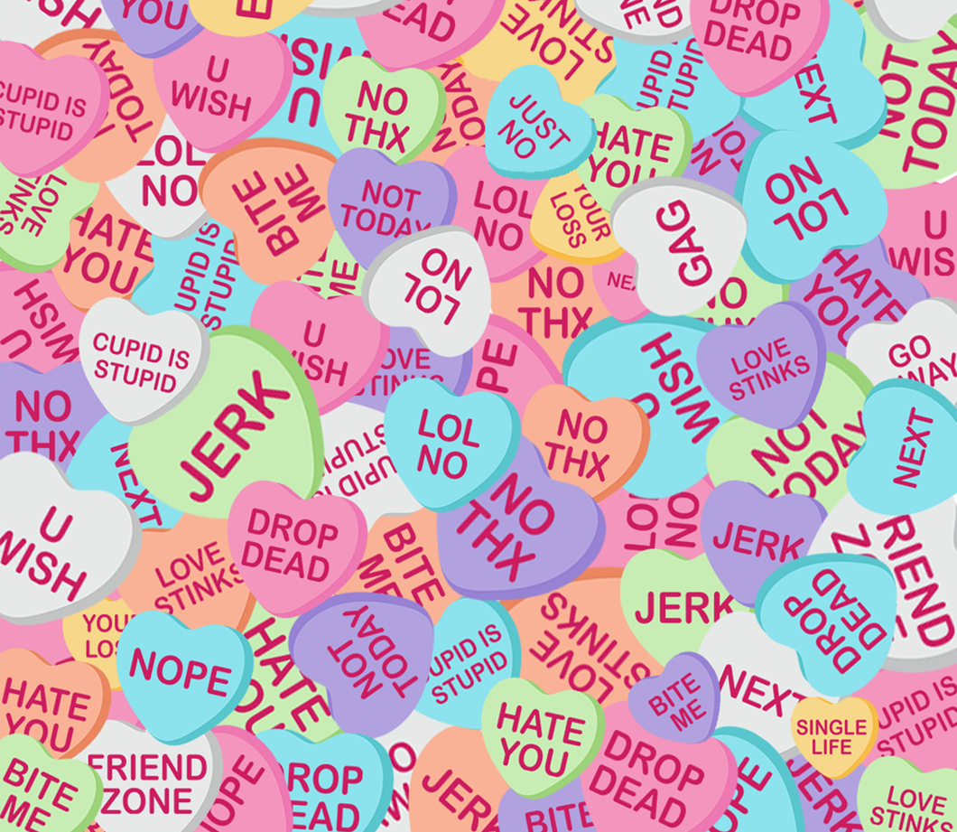 Tumbler wrap (Sarcastic hearts)