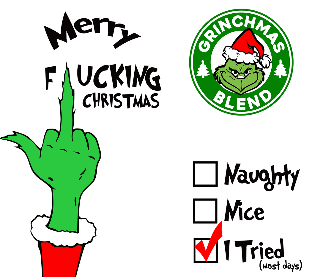 Christmas tumbler wrap (Grinchmas blend)