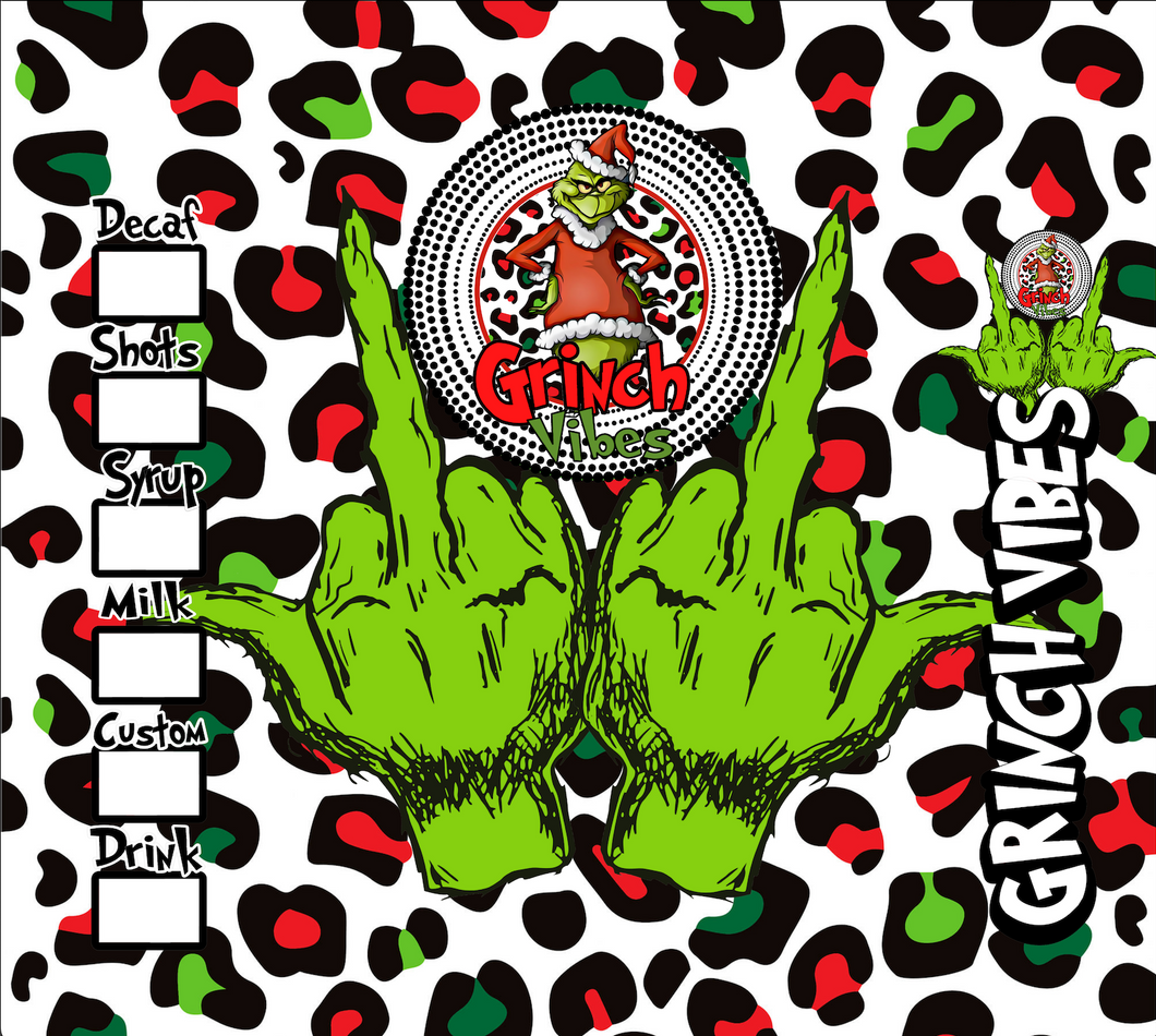 Tumbler wrap (Grinch vibes)