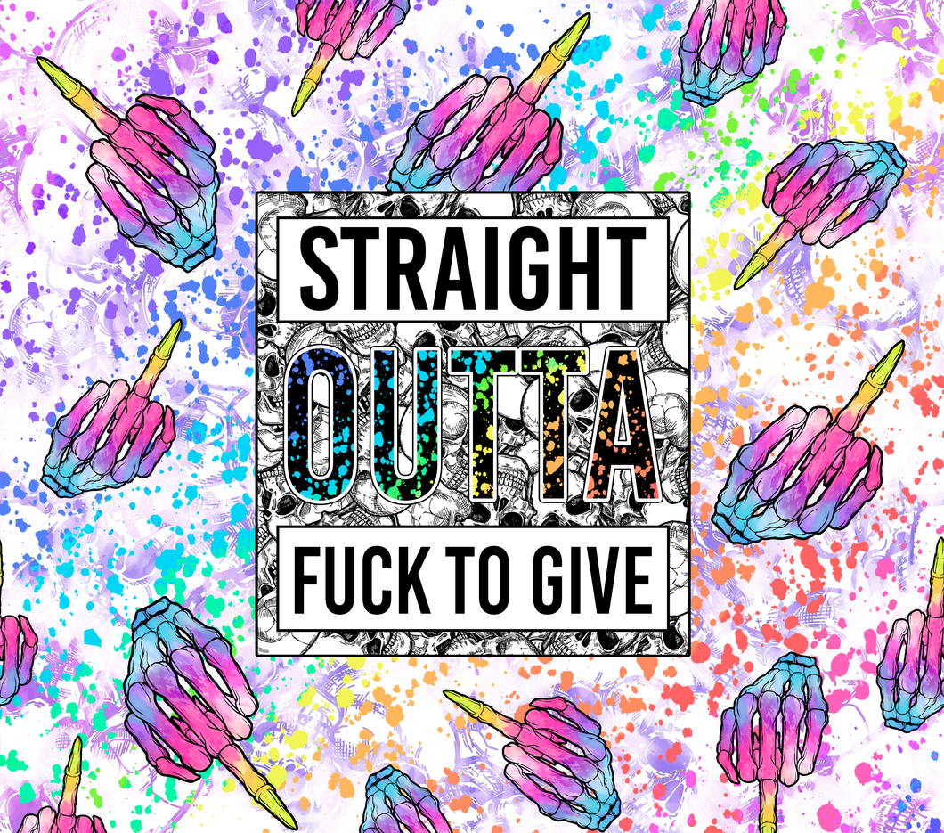 Tumbler wrap (Rainbow - Straight outta f&*ks)