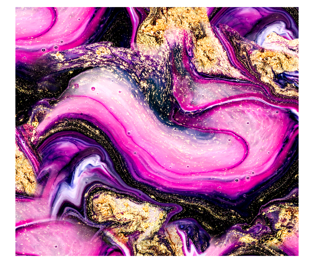 Tumbler wrap (Pink/gold swirl alcohol ink)