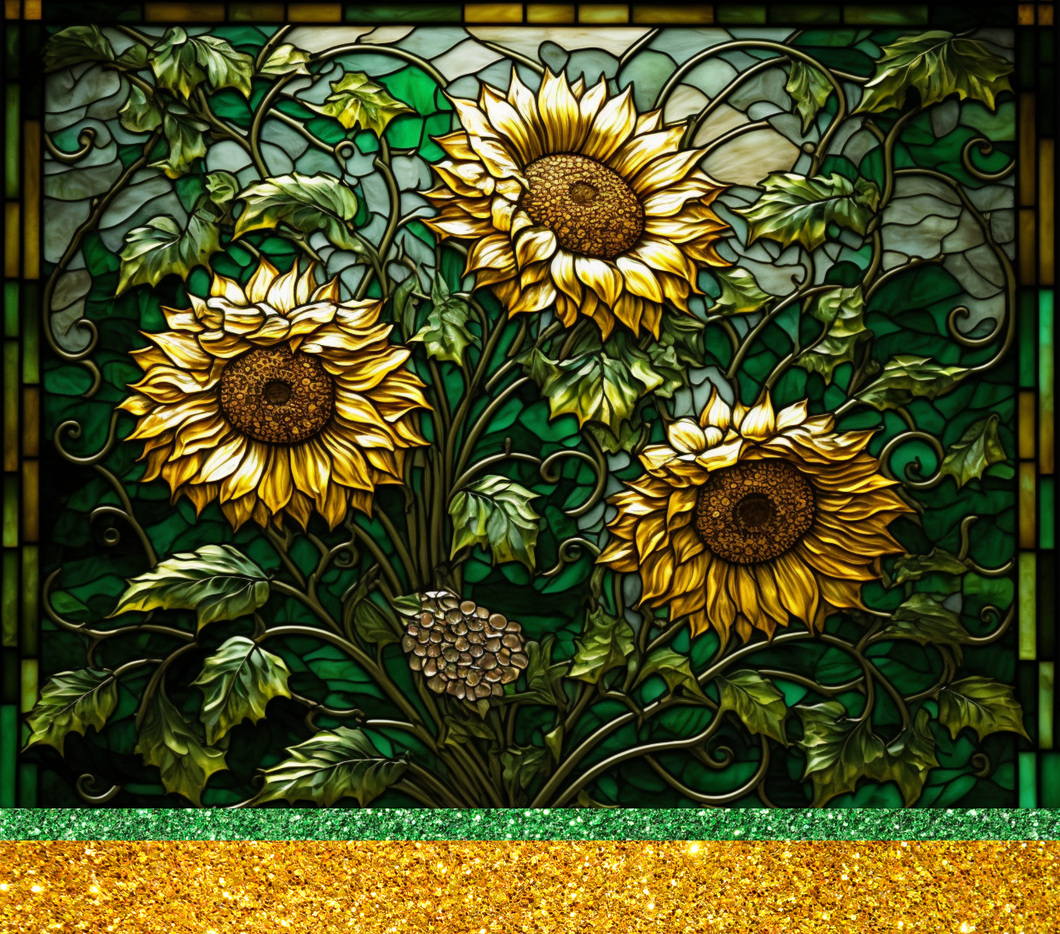 Tumbler wrap (Glass Sunflower)