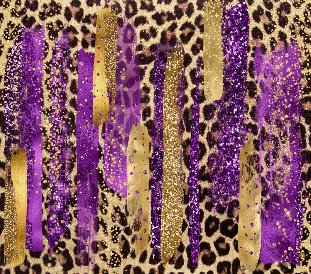 Tumbler wrap (Gold/purple brushstrokes)