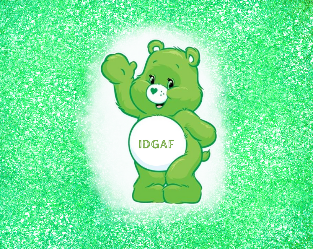 Tumbler wrap (IDGAF/light green)