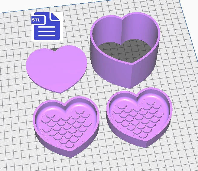 Mermaid heart bath bomb mold