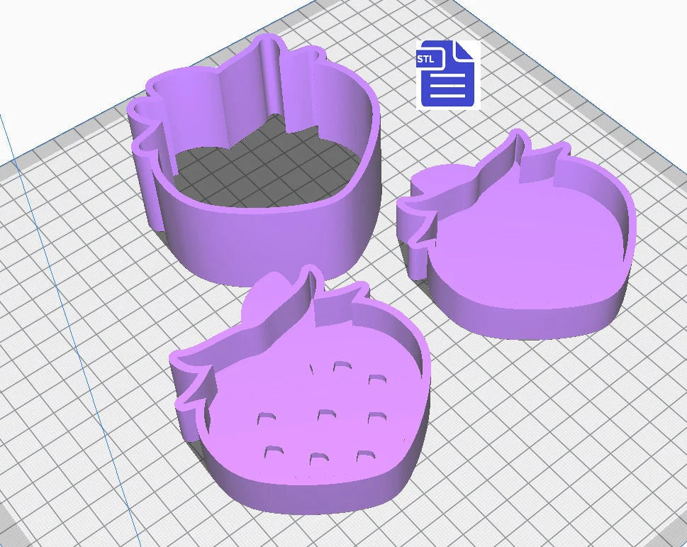 Strawberry bath bomb mold