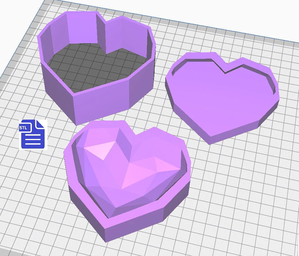 Geometric heart bath bomb mold