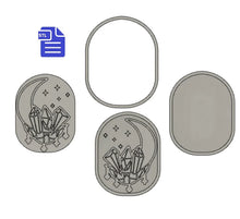 Load image into Gallery viewer, Crystal moon bath bomb mold
