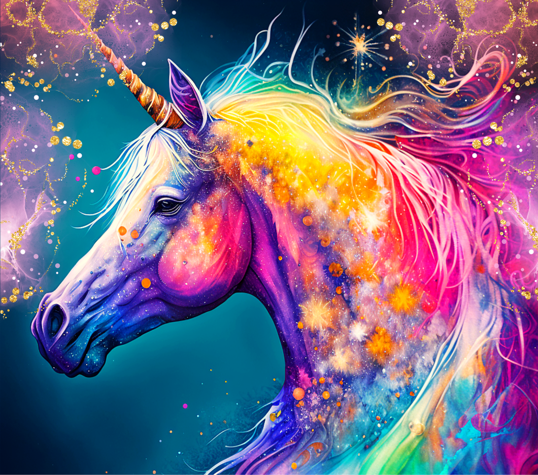 Tumbler wrap (Mystical unicorn - Ink)