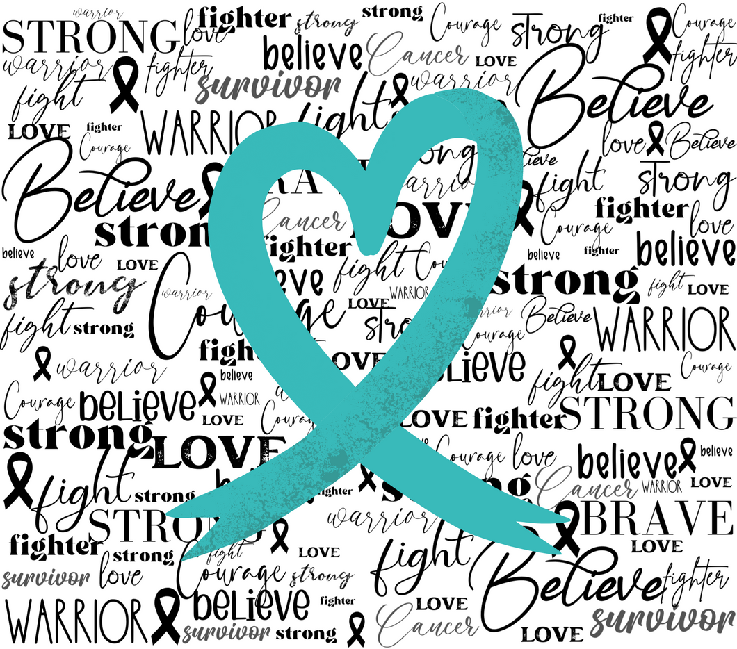 Tumbler wrap (Ovarian cancer ribbon)