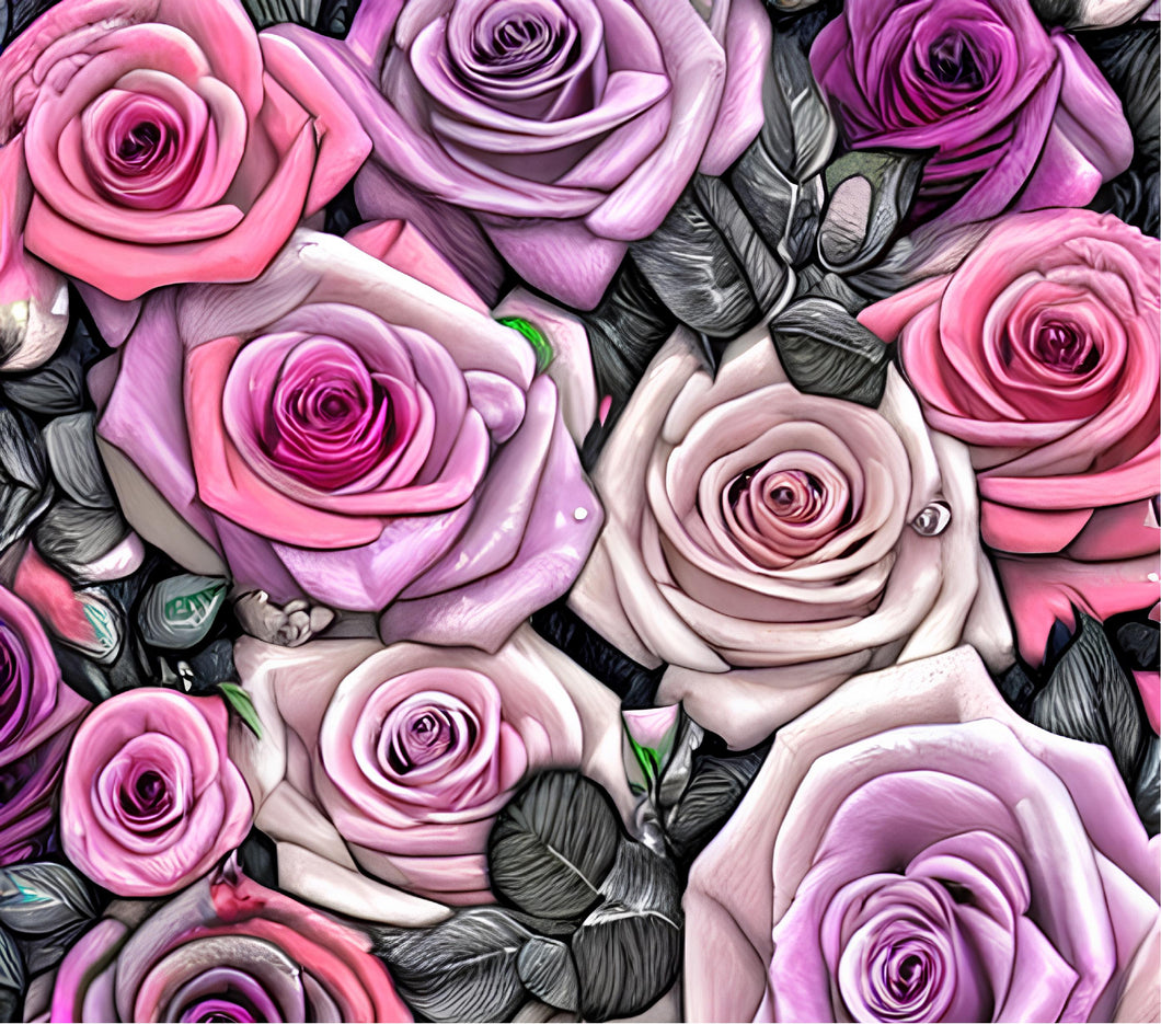 Tumbler wrap (Pink roses)